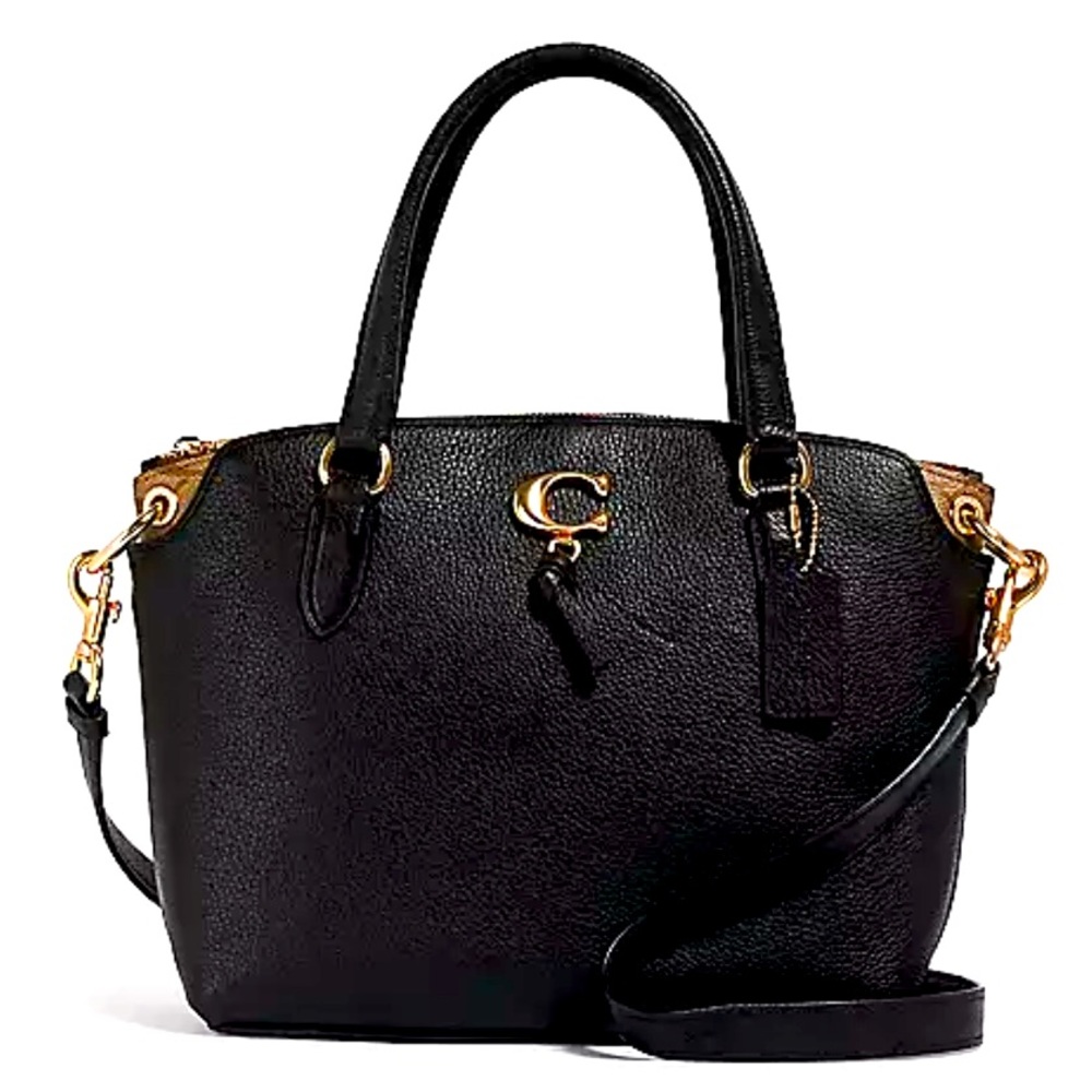 Coach Remi Satchel With Signature Canvas Detail
